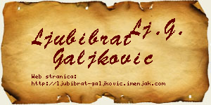 Ljubibrat Galjković vizit kartica